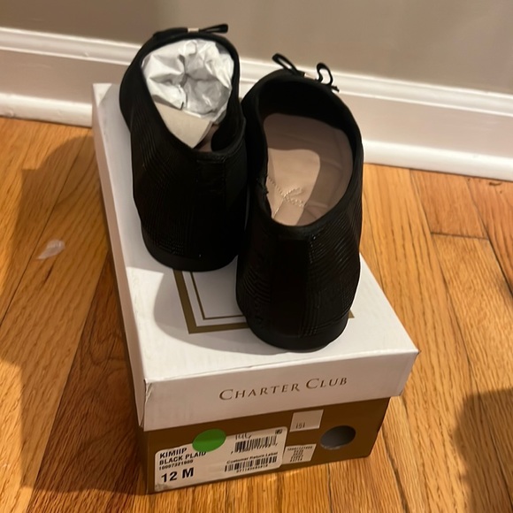 charter club kimiip black plaid slides - Picture 4 of 4